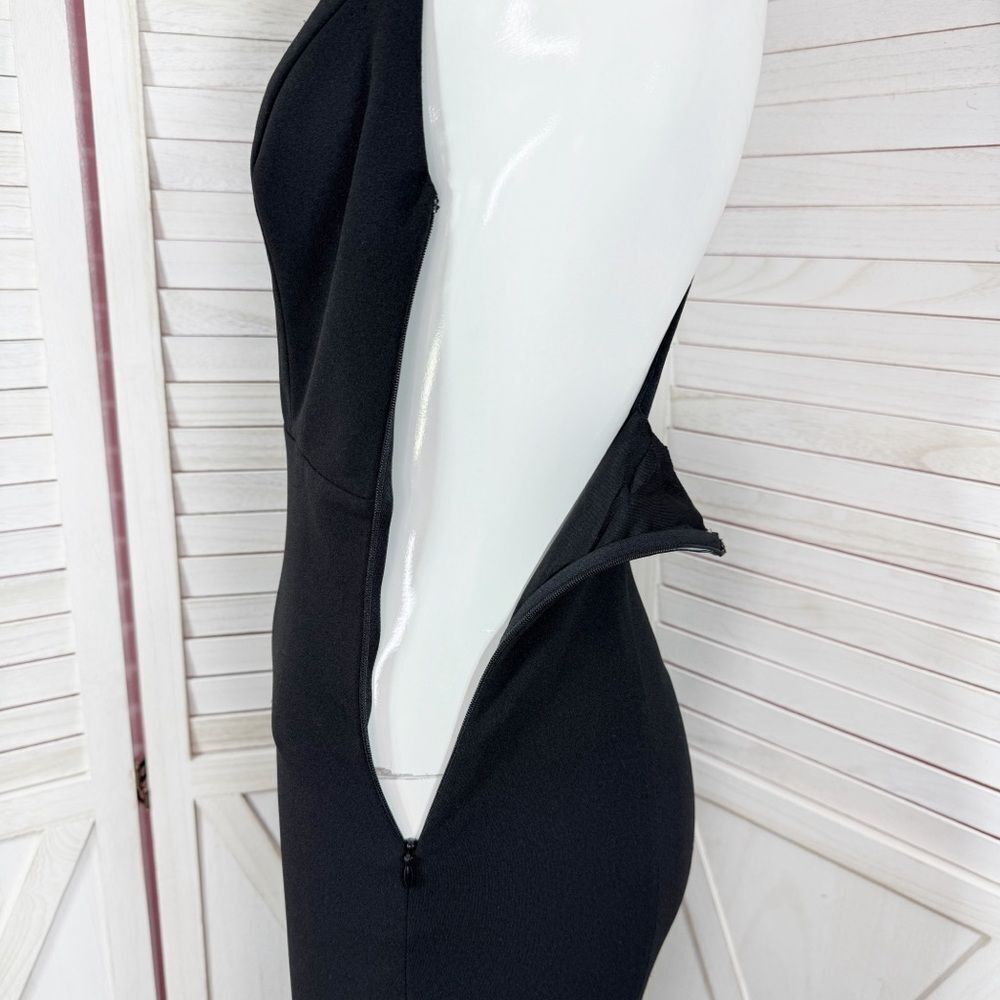 Lulus Amelia Plunge Neck Racerback Sleeveless Maxi Dress Evening Gown Black XS‎ - Picture 7 of 14